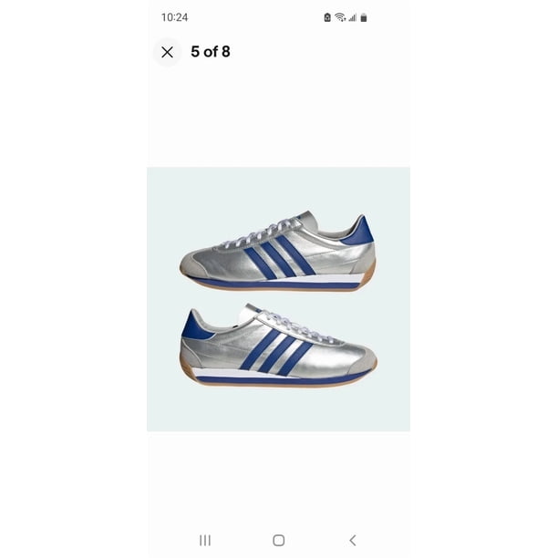 Adi - das Country OG SIZE 10.5 OR 11 Matte Silver Bright Blue NEW NEVER TRIED ON/??