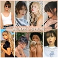 thumbnail image 3 of Ustar Bangs Hair Clip in Bangs 100% Real Human Hair Extensions Natural Black Color #1 Wispy Bangs Clip on Air Bangs for Women Fringe with Temples Hairpieces Curved Bangs for Daily Wear, 3 of 6