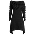 thumbnail image 2 of TIWEKE Tunique Longue Froncée Unie à la Mode pour Femmes Grande Taille, Tailles 2TG, 2 of 7