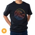 thumbnail image 2 of DelSol Men Crew Tee - Waves - Black, 1 Pc T-Shirt (YM), 2 of 3
