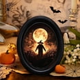thumbnail image 7 of Halloween Wooden Wall Frame Decor, Bat Skeleton Scarecrow Print Signs, Vintage Black Hanging Tabletop Ornaments, Gothic Home Decor for Living Room Bedroom Wall, C, 7 of 7