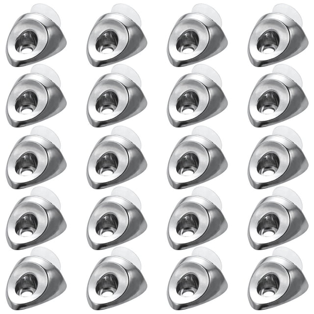 Shisuyan 20pcs Support Peg Glass Bracket Zinc Alloy Mounting Brace For Furniture Connection