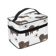 thumbnail image 4 of Yiaed Dachshund Dog Print Makeup Bag Travel Cosmetic Bags for Women Girls Zipper Pouch Makeup Organizer, 4 of 4