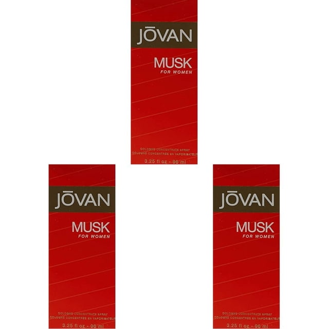 Perfume Jovan Musk para mujer Eau de Cologne 96 ml (paquete de 3)