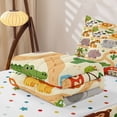 thumbnail image 6 of Manfei Kawaii Giraffe Zipper Twin Comforter Sets with Fitted Sheet and 2 Pillowcases,Jungle Theme Print Zipper Bedding Set,Beige,Polkadot Reversible,4pcs, 6 of 8