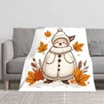 thumbnail image 2 of Cozy Flannel Blanket with Cute Animal Design Perfect for Sofa Travel and Bed - Soft Warm and Durable for Autumn Vibes, 2 of 7