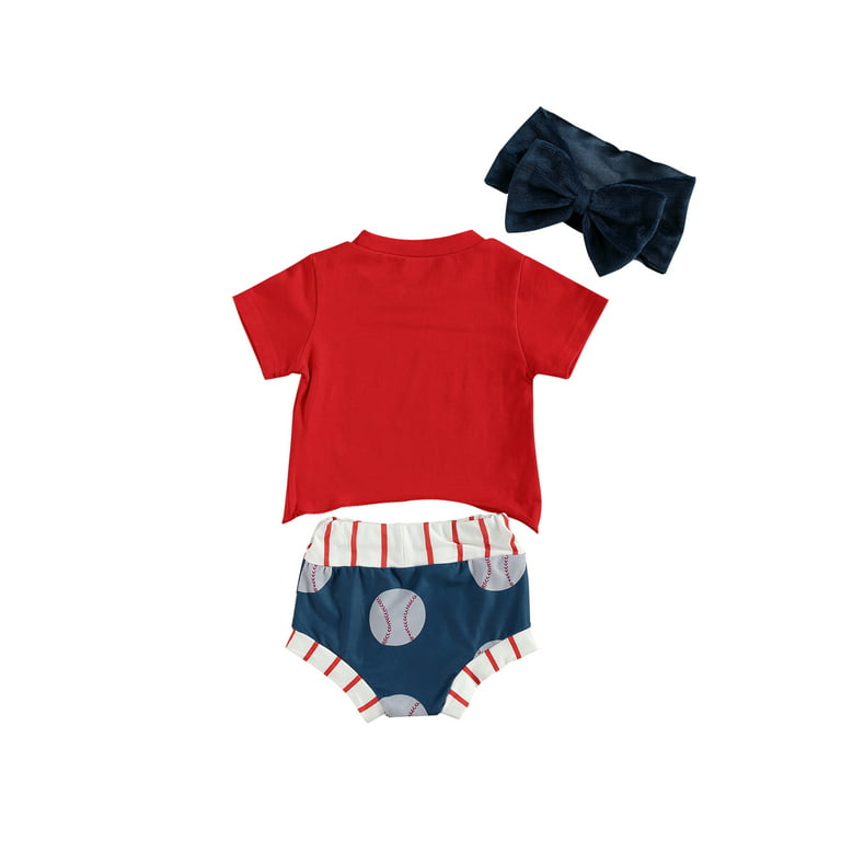 Little Baby Short Sleeve Baseball Jersey - Red