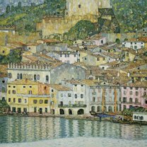 Art.com Malcesine, Lake Garda, 1913 Giclee Print by Gustav Klimt, 16" x 16"