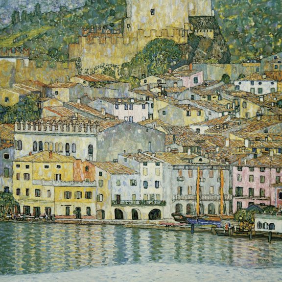 Art.com Malcesine, Lake Garda, 1913 Giclee Print by Gustav Klimt, 16" x 16"