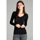 thumbnail image 5 of Camiseta de manga larga con cuello en V de talla grande y junior para mujer Namotu CZMR-ST263-2, 5 of 5