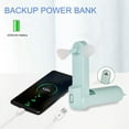 thumbnail image 2 of Hand-held Mini Folding Fan Rechargeable Flashlight Power Bank, 2 of 7