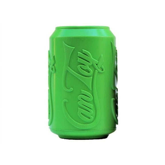 SodaPup - Natural Rubber Soda Can Dog Chew Toy - Treat Dispenser - Slow Feeder - for Heavy Chewers - Lemon Lime - Medium