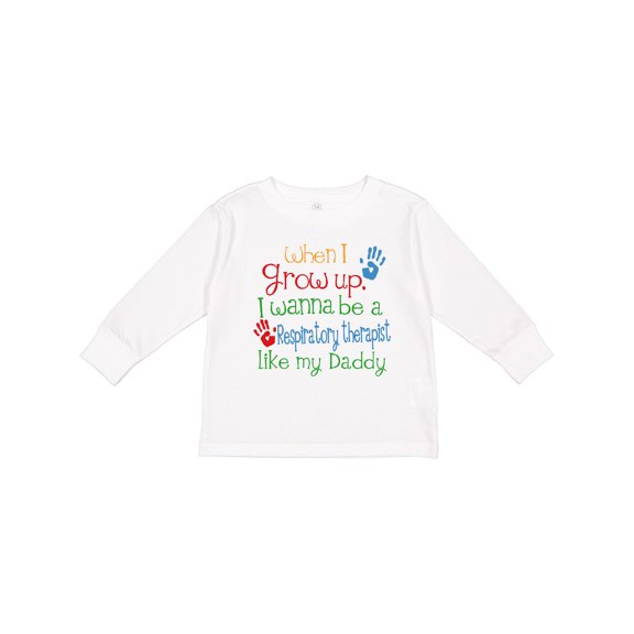Inktastic Respiratory Therapist like Daddy Boys or Girls Long Sleeve Toddler T-Shirt