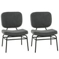 thumbnail image 1 of Costway Lot de 2 Fauteuils d'Appoint Rembourrés avec Rembourrage en Mousse, Patins de Pieds Ajustables et Cadre en Métal, 1 of 8