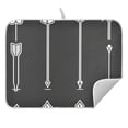 thumbnail image 3 of Artistic Arrow Collection Dish Drying Mat for Kitchen, Quick Drying Absorbent Soft Durable 16" x 18", 3 of 10