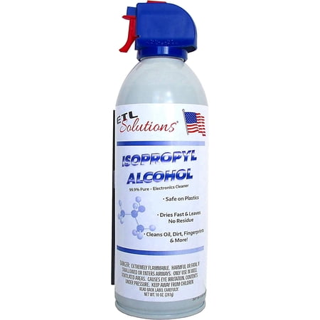 ETL Solutions 99.9% Isopropyl Alcohol Electronics Cleaner, 10oz Aerosol Spray Unit