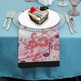 thumbnail image 4 of Musical Notes Floral Design Polyester Cloth Napkins for Hotel, Home, Banquet Atmosphere Embellishment | Washable Party Dinner Decoration Napkins | Gift, 4 of 7