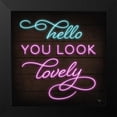 thumbnail image 2 of Mollie B. 20x20 Black Modern Framed Museum Art Print Titled - Neon Hello, 2 of 5