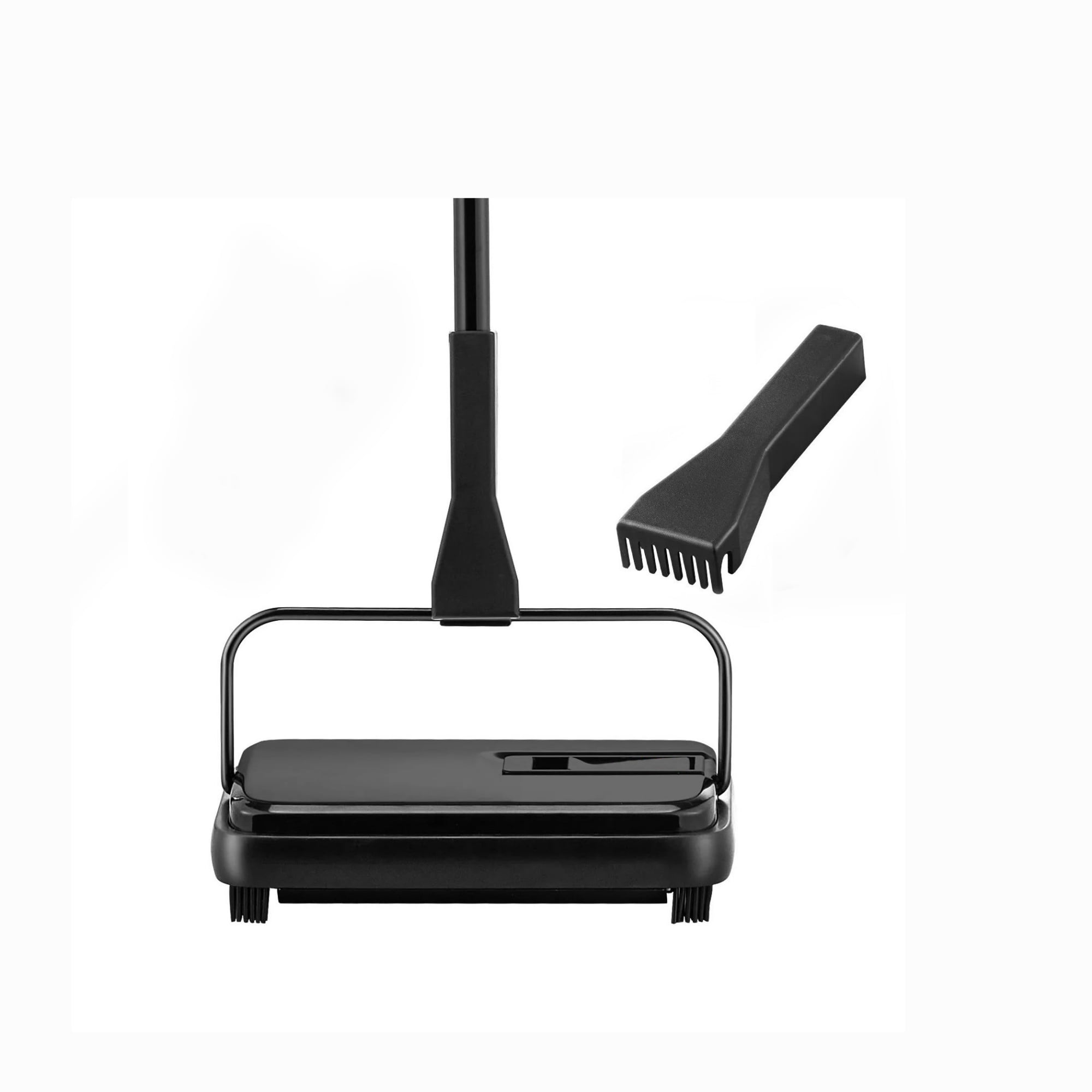 Manual Carpet Sweeper (7.87" Sweep Path), Non-Electric Floor Sweeper with 300ml Dustbin & Comb