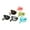 Blue (Clear), variant on Women's Foldable Sunglasses Cat Eye Rectangular Folding Frame UV400 Black