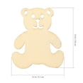 thumbnail image 2 of Raindrops Khaki Bear Cutouts 24Pcs Unfinished Wood Shapes for Home Crafts Graffiti Art Projects, 2 of 6