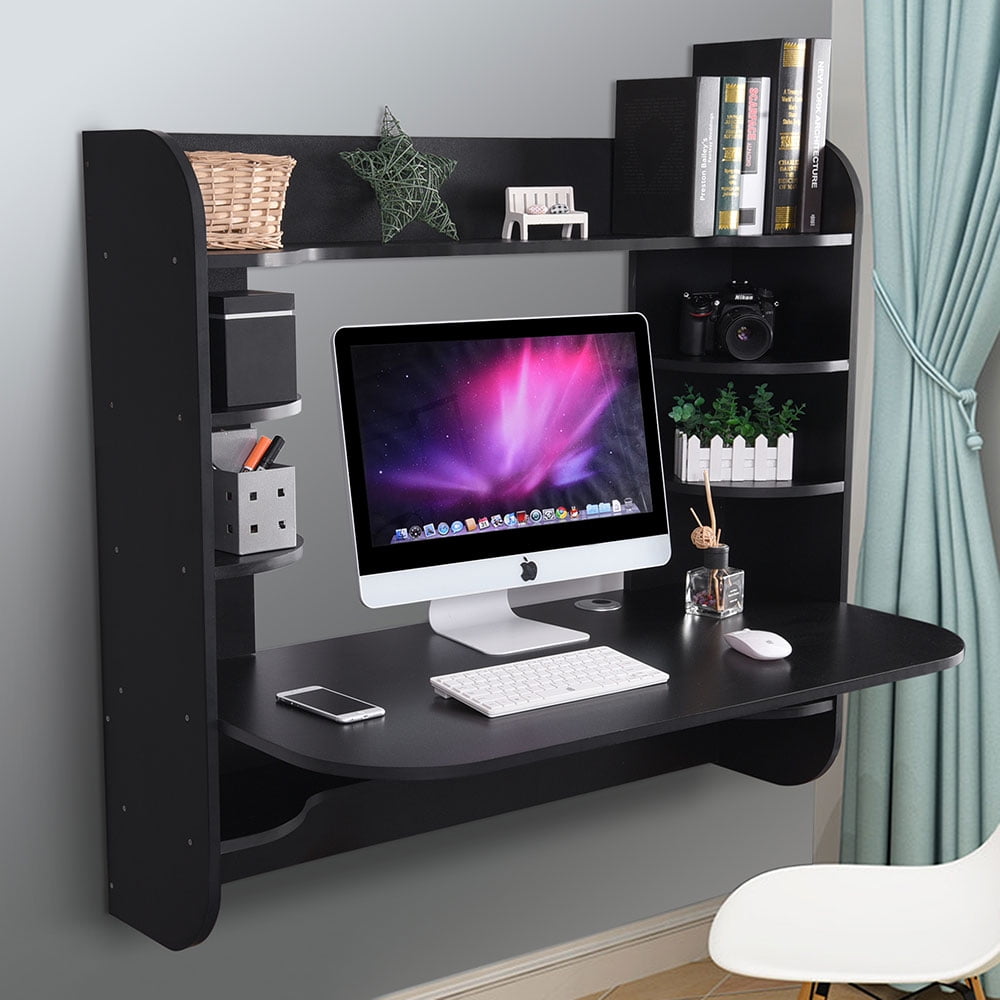 Floating Desk Organizer Wall Mount Laptop Computer For Small Spaces Dorm NEW