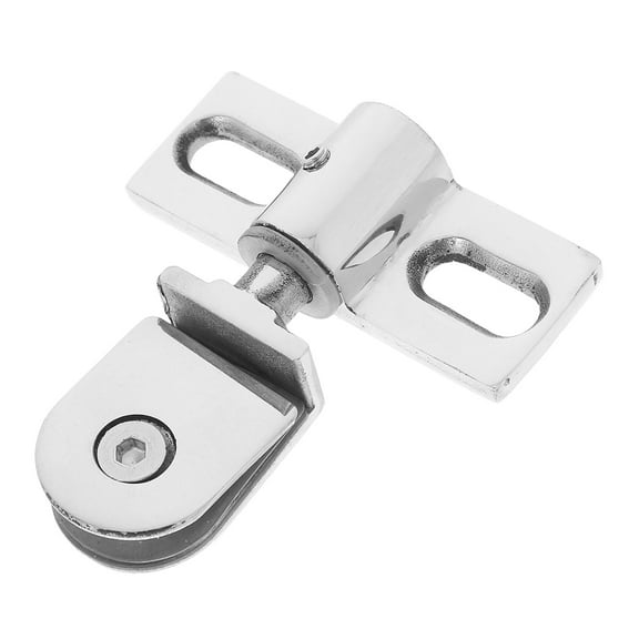 MIPCASE 1Set Glass Shower Door Pivot Hinge Stainless Steel Heavy Duty Hardware with Clamp for Bathroom Use
