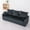 Black, variant on 82.6" Velvet With 3 Back Pillows - Living Room S-shaped Springs Black Sectional For Relaxing Home