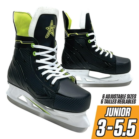 Patins de hockey sur glace ajustables Future Stars, conçus pour les tailles junior 3-5.5.