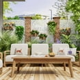 thumbnail image 4 of MAYEERTY 72" × 47" Outdoor Privacy Screen, 3 Panels Metal Decorative Screen, White, 4 of 9