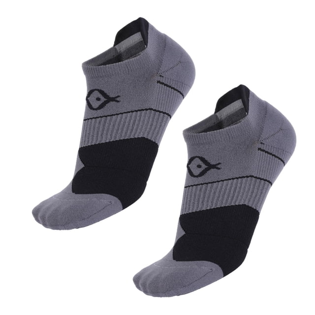1 par de calcetines cortos para hombre, transpirables, gruesos, cómodos, hasta el tobillo, cálidos. Gris