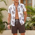 thumbnail image 2 of JFOPQVSM Outfits for Men 2 Piece Sets European and Men's Printed Casual Sports Short Sleeved Shirt Shorts Set Two Piece Set, 2 of 7