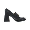 thumbnail image 2 of Sam Edelman Quincy Black Squared Toe Stacked High Heel Slip On Fashion Loafers (Black Multi, 8.5), 2 of 3