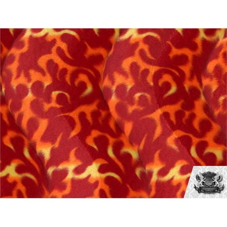 Velboa Faux Fake Fur Red Orange Fire Flame Fabric Walmart Com