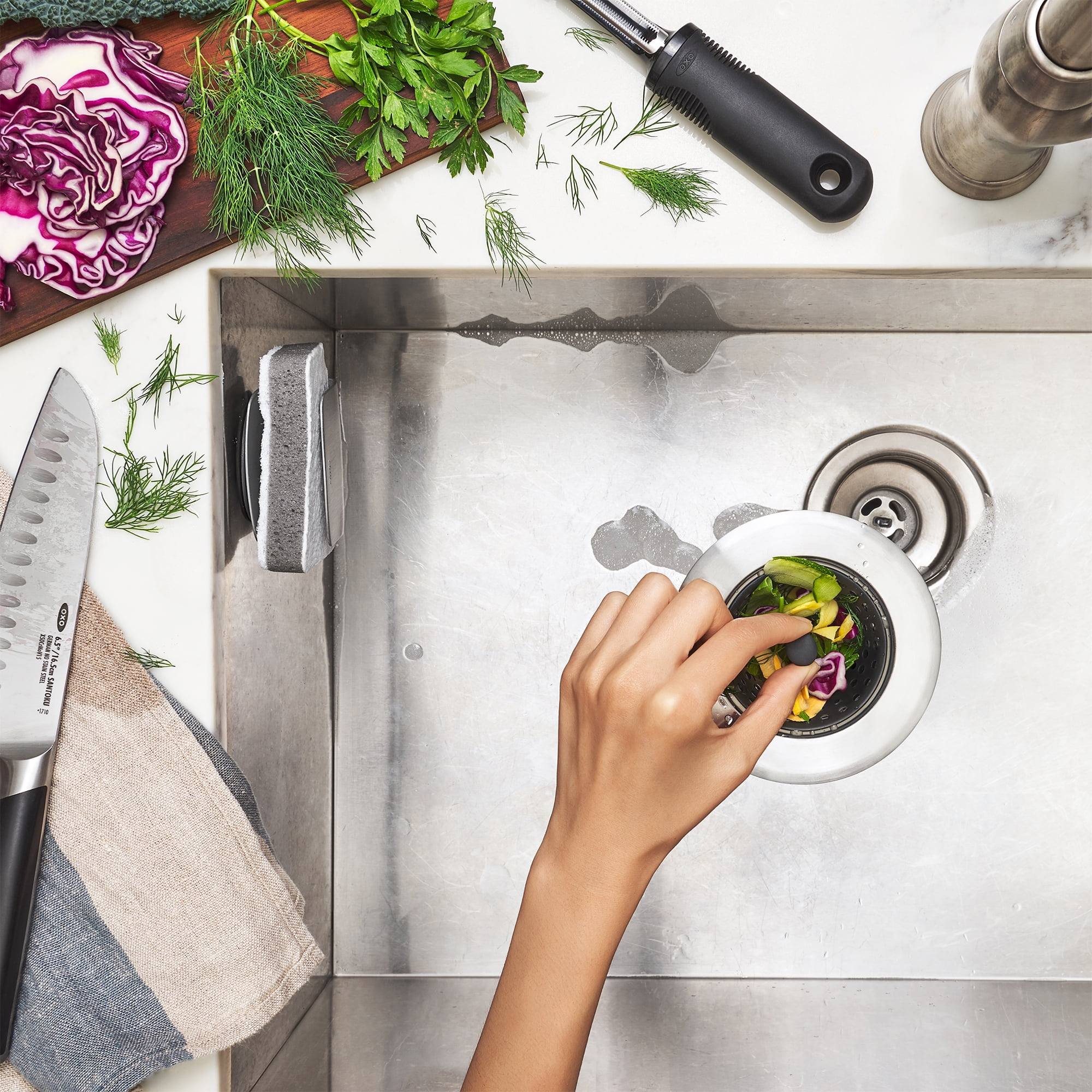 OXO Softworks Silicone Sink Drain Catcher