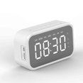thumbnail image 3 of Bewildely Reloj despertador digital LED electrónico Reloj de escritorio Pantalla de temperatura 3 configuraciones de alarma Altavoces de audio Decoración del hogar Blanco, 3 of 6