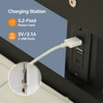 thumbnail image 3 of Ktaxon Wood Loft Bed Frame with LED Light, Full Size Loft Bed with Flat Rungs & USB Charging Station, Black, 3 of 8