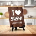 thumbnail image 6 of I Love Sushi Table Sign with Acrylic Stand (6x8“) | Decoration For Sushi Lovers, 6 of 8