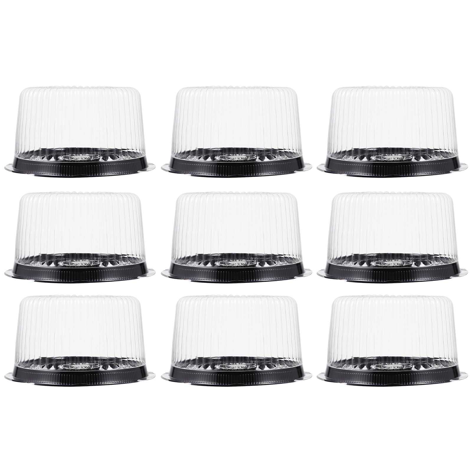 Cake Boxes Carrier Box Container Containers Mini Plastic Cupcake Transport Holder Round Clear