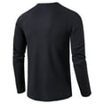 thumbnail image 4 of Fesfesfes Long Sleeve Shirt Men Long-Sleeve Beefy Muscle Basic Solid Pure Color Blouse Tee Shirt Top Under $10, 4 of 5