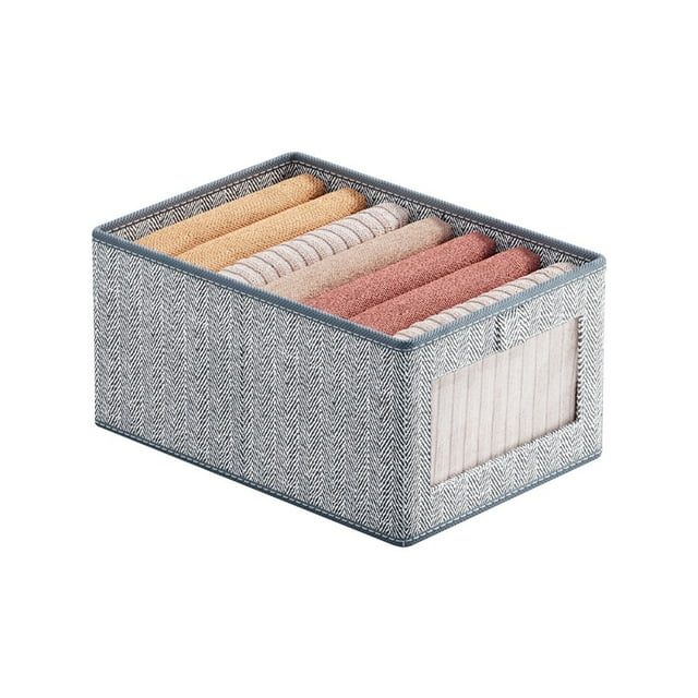 CSChome Boîte de Rangement pour Bric-à-Brac Grande Capacité Pliable Design Visible Multifonction avec Poignée