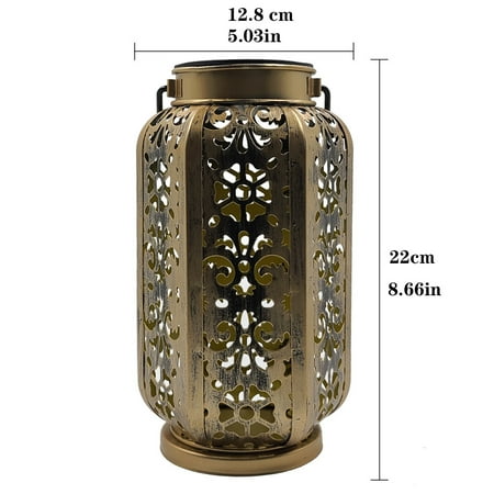 

Solar LED Hanging Light Retro Atmosphere Lamp Hollow Lantern Outdoor Garden Yard Decor Lamp Solar Led Light