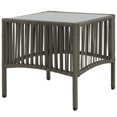 thumbnail image 2 of vidaXL Sunloungers 2 pcs with Table Poly Rattan Grey, 2 of 4