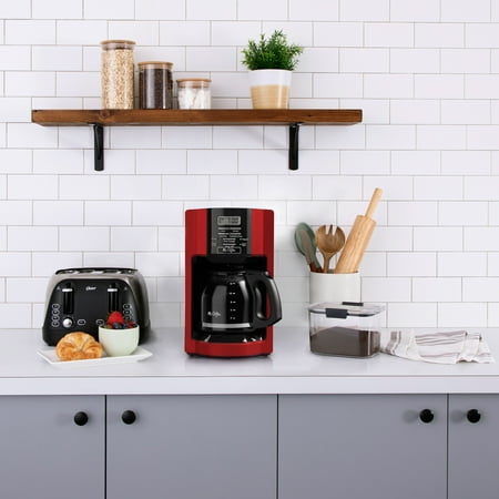 

GKMBRQQL 12-Cup Programmable Coffeemaker Rapid Brew Red