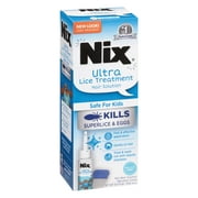 Nix Ultra Lice Removal Kit, Lice Treatment Hair Solution, 3.4 fl oz &Removal Comb