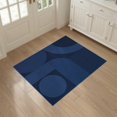 thumbnail image 3 of ODIKA 3'x5' Washable Accent Rug Deep Navy Blue Geometric Elegance Modern Abstract Circles and Lines Design for Bedside, Nursery Room, Pet Friendly & Non-Shedding, 3 of 7