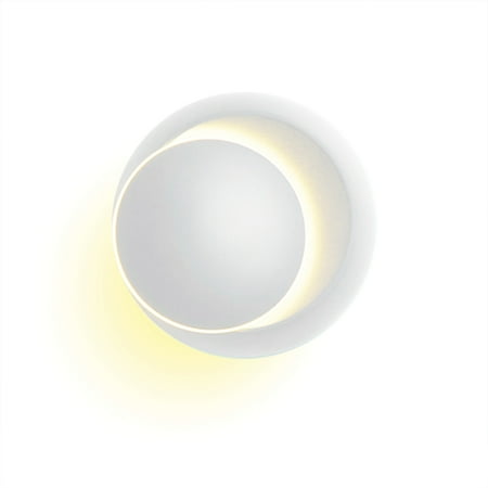 

MABOTO Led Wall Lamp 360 Degree Rotatable Round Crescent Wall Light Night Light Creative Modern Bedside Lamp For Living Room Bedroom Hallway Aisle Corridor