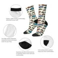 thumbnail image 4 of Lsque Train Printed Men's Crew Socks, Soft Durable Breathable Moisture-Wicking with Odor Control Cotton socks, 4 of 6
