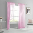 thumbnail image 5 of Japceit Extra Long Solid Sheer Curtains, Polyester Semi-Sheer Window Panels with Rod Pocket Design, Light Diffusing Voile Drapes for Bedroom Living Room, Decorative Translucent Curtains, 5 of 6