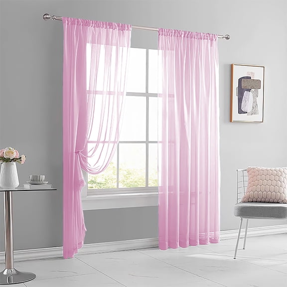 Soft Light Filtering Window Curtains, Seamless Rod Pocket Drapes for Living Rooms and Bedrooms, Modern Enhancing Fabric with Gentle Natural Light Diffusion, Home Decor Set